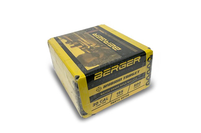 Berger Bullets - 30 Caliber - 155 Grain - Match Hybrid Target - (500)
