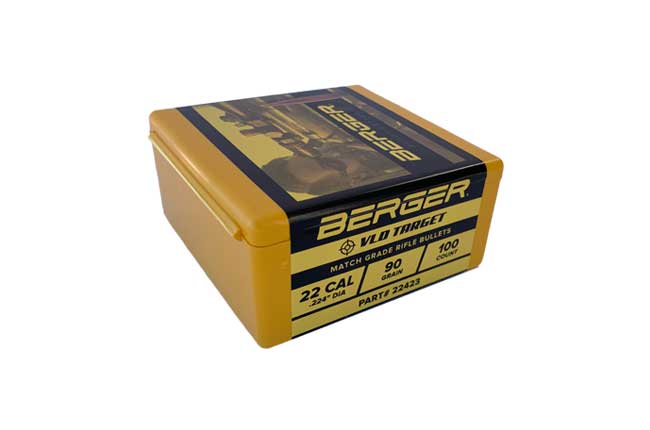 Berger Bullets - 22 Caliber - 90 Grain - VLD Target - (100)