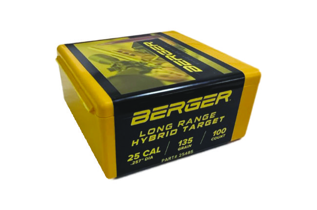 Berger Bullets - 25 Caliber - 135 Grain - LR Hybrid Target - (100)